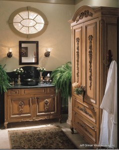 traditional bathroom cabinet design