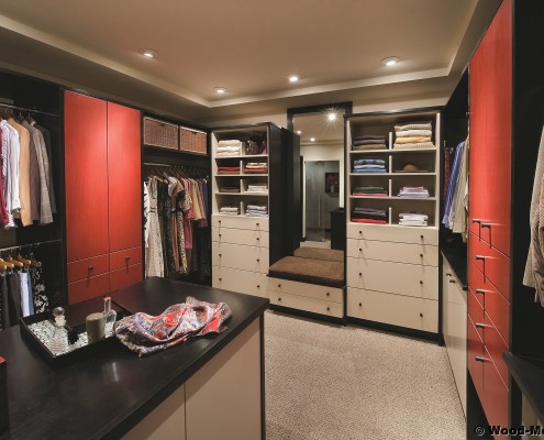 hand-crafted wood closets